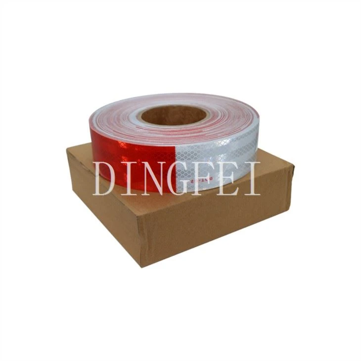 Red White Reflective Safety Tape