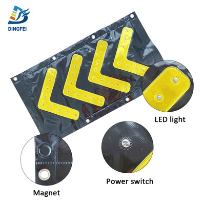 Čierna žltá Magnetická LED smerová šípka vozidla