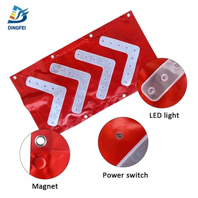 Červená biela magnetický smerová šípka vozidla LED