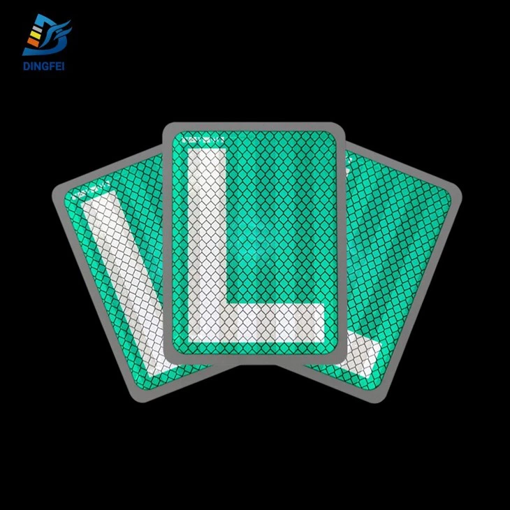 Spain V13 L Shape Reflective Sticker Plate For New Driver